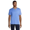 Big & Tall Lands' End Supima Jersey Henley -Outdoor Clothing Sales 5743659 Chicory Blue