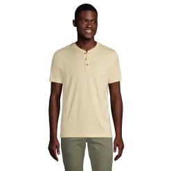 Big & Tall Lands' End Supima Jersey Henley -Outdoor Clothing Sales 5743659 Golden Candle Light