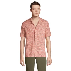 Men's Lands' End Linen Tee -Outdoor Clothing Sales 5747113 Apricot Damask