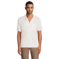 Men's Lands' End Linen Tee -Outdoor Clothing Sales 5747113 Ivory