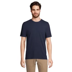 Men's Lands' End Linen Tee -Outdoor Clothing Sales 5747113 Radiant Navy