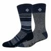 Men's Columbia Lifestyle Repreve Marl Stripe Crew Socks -Outdoor Clothing Sales 5766422 Navy