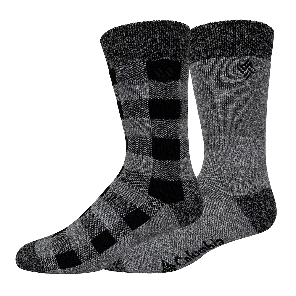 Men's Columbia Lifestyle Check Mate Medium Thermal 2-Pack Crew Socks 3 Men's Columbia Lifestyle Check Mate Medium Thermal 2-Pack Crew Socks