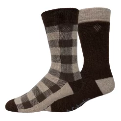 Men's Columbia Lifestyle Check Mate Medium Thermal 2-Pack Crew Socks 8 Men's Columbia Lifestyle Check Mate Medium Thermal 2-Pack Crew Socks -Outdoor Clothing Sales 5766436 Brown