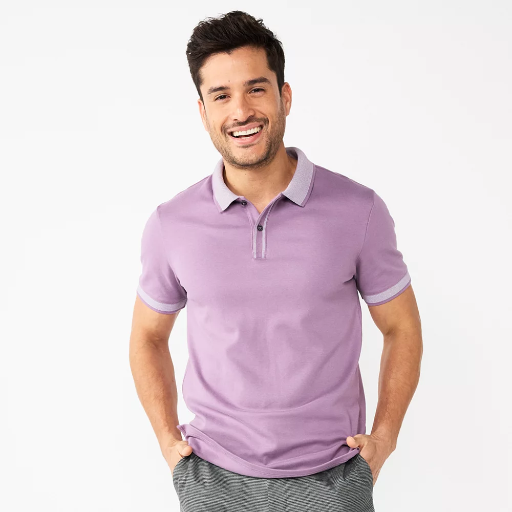 Men's Apt. 9® Ribbed Collar Polo 3 Men's Apt. 9® Ribbed Collar Polo