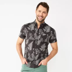 Men's Eddie Bauer Baja Short Sleeve Shirt -Outdoor Clothing Sales 5799960 Black