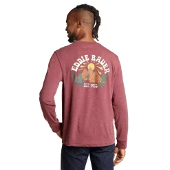 Men's Eddie Bauer Classic-Fit Graphic Tee -Outdoor Clothing Sales 5799977 Dusty Red