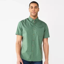 Men's Sonoma Goods For Life® Short Sleeve Perfect Length Button Down Shirt 19 Men's Sonoma Goods For Life® Short Sleeve Perfect Length Button Down Shirt -Outdoor Clothing Sales 5806004 4 Dot Petal Geo Green