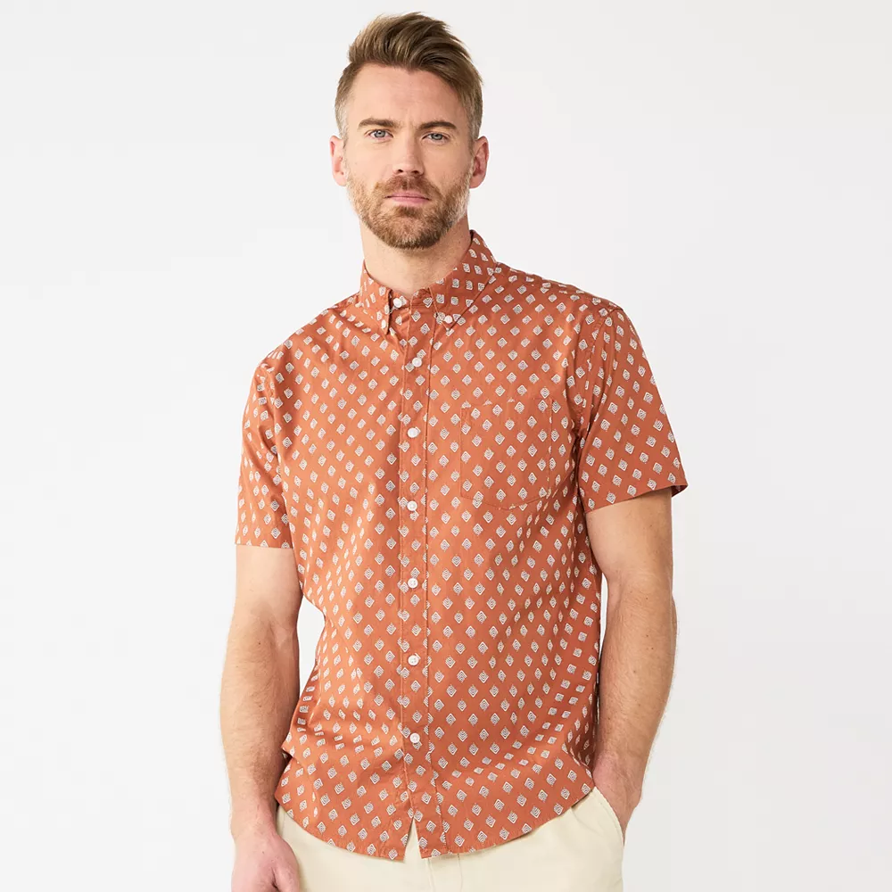 Men's Sonoma Goods For Life® Short Sleeve Perfect Length Button Down Shirt 10 Men's Sonoma Goods For Life® Short Sleeve Perfect Length Button Down Shirt - Image 8