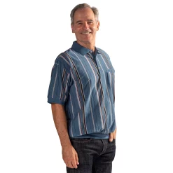 Men's Classics By Palmland Striped Banded-Hem Shirt -Outdoor Clothing Sales 5815140 ALT