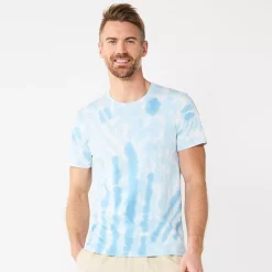 Men's Sonoma Goods For Life® Crewneck Tee -Outdoor Clothing Sales 5825267 Aqua Tie Dye