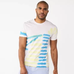 Men's Sonoma Goods For Life® Crewneck Tee -Outdoor Clothing Sales 5825267 Yellow Pink Dye