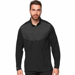 Men's Antigua Tilt Quarter-Zip Pullover Top -Outdoor Clothing Sales 5893733 Black