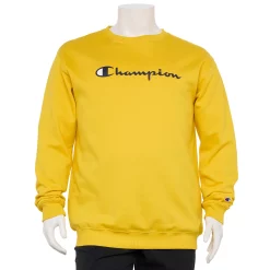 Big & Tall Champion® Script Fleece Crew Sweatshirt -Outdoor Clothing Sales 5910892 Forsythia