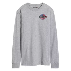 Men's Case IH Magnum With Flag Long Sleeve Tee -Outdoor Clothing Sales 5913706 Gray