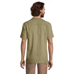 Men's Lands' End Linen Vacation Shirt -Outdoor Clothing Sales 5914194 ALT