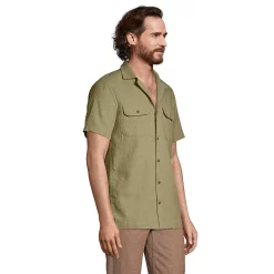 Men's Lands' End Linen Vacation Shirt -Outdoor Clothing Sales 5914194 ALT2