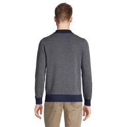 Men's Lands' End Zip Polo Sweater -Outdoor Clothing Sales 5914200 ALT