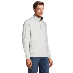Men's Lands' End Serious Sweats Mockneck Sweater -Outdoor Clothing Sales 5914203 ALT2