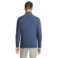 Men's Lands' End Button Mockneck Sweater -Outdoor Clothing Sales 5914204 ALT