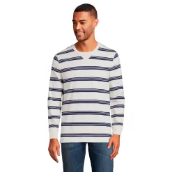 Men's Lands' End Rugby Tee -Outdoor Clothing Sales 5918275 Ivory Navy Stripe