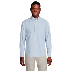 Men's Lands' End Traditional-Fit Essential Lightweight Poplin Shirt -Outdoor Clothing Sales 5918286 Soft Blue Haze