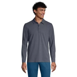 Men's Lands' End Coolmax Mesh Polo -Outdoor Clothing Sales 5918287 Compass Gray