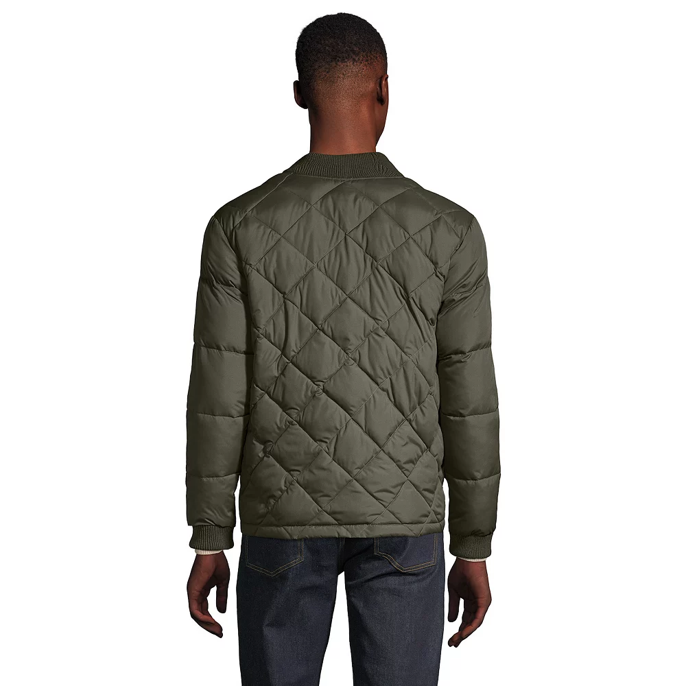 Big & Tall Lands' End Insulated Quilted Primaloft ThermoPlume Bomber Jacket 4 Big & Tall Lands' End Insulated Quilted Primaloft ThermoPlume Bomber Jacket - Image 2