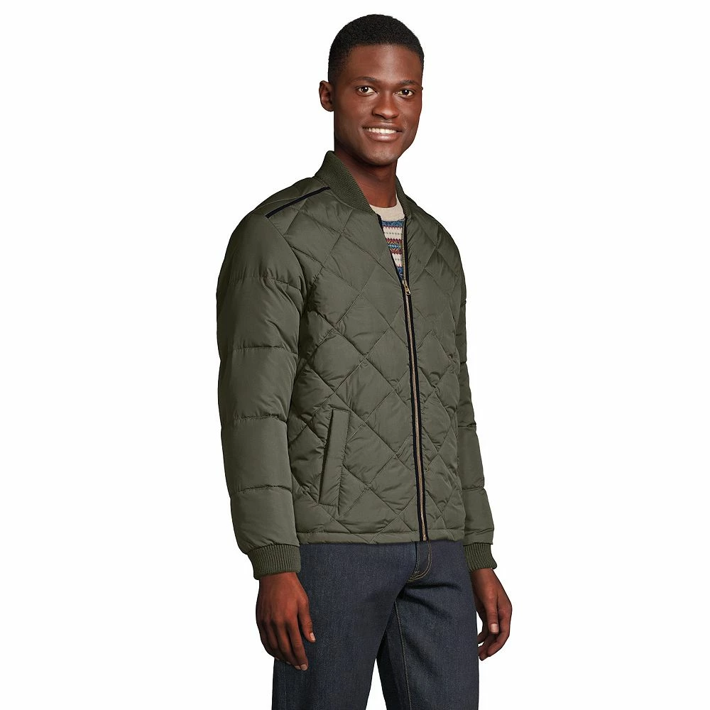 Big & Tall Lands' End Insulated Quilted Primaloft ThermoPlume Bomber Jacket 5 Big & Tall Lands' End Insulated Quilted Primaloft ThermoPlume Bomber Jacket - Image 3