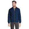Big & Tall Lands' End Insulated Quilted Primaloft ThermoPlume Bomber Jacket -Outdoor Clothing Sales 5918840 Deep Sea Navy