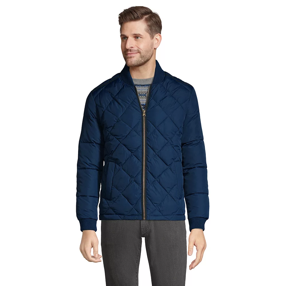Big & Tall Lands' End Insulated Quilted Primaloft ThermoPlume Bomber Jacket 3 Big & Tall Lands' End Insulated Quilted Primaloft ThermoPlume Bomber Jacket