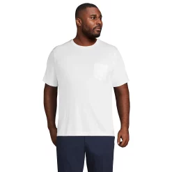 Big & Tall Lands' End Supima Pocket Tee -Outdoor Clothing Sales 5918977 White