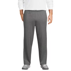 Big & Tall Lands' End Jersey Knit Sweatpants -Outdoor Clothing Sales 5918978 Charcoal Heather