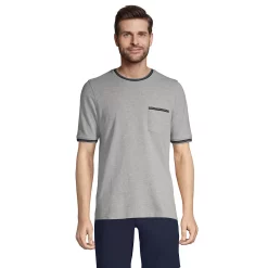 Men's Lands' End Comfort First Mesh Pocket Tee -Outdoor Clothing Sales 5919022 Gray Heather