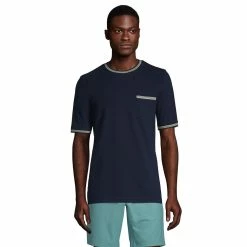 Men's Lands' End Comfort First Mesh Pocket Tee -Outdoor Clothing Sales 5919022 Radiant Navy
