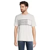 Men's Lands' End Striped Pocket Tee -Outdoor Clothing Sales 5919025 Ivory Graphic