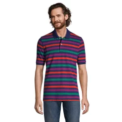 Men's Lands' End Comfort-First Mesh Polo Shirt 15 Men's Lands' End Comfort-First Mesh Polo Shirt -Outdoor Clothing Sales 5919026 Navy Plum Stripe