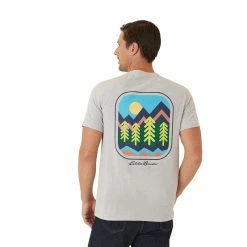 Men's Eddie Bauer Graphic Tee -Outdoor Clothing Sales 5923755 Light Gray Mountain