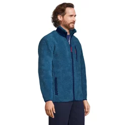 Men's Lands' End Sherpa Fleece Full-Zip Jacket -Outdoor Clothing Sales 5925328 ALT2