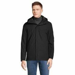 Men's Lands' End Insulated 3-in-1 Primaloft Jacket -Outdoor Clothing Sales 5925330 Black