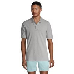 Men's Lands' End Comfort-First Mesh Polo Shirt -Outdoor Clothing Sales 5925507 Gray Heather