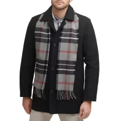 Men's Dockers Wool Blend Coat with Scarf -Outdoor Clothing Sales 5926045 Black