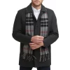 Men's Dockers Wool Blend Coat with Scarf -Outdoor Clothing Sales 5926045 Charcoal