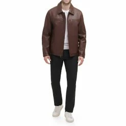 Men's Dockers Faux Leather Jacket -Outdoor Clothing Sales 5926046 ALT4