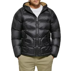 Men's Dockers Hooded Puffer Jacket 13 Men's Dockers Hooded Puffer Jacket -Outdoor Clothing Sales 5926050 Black