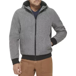 Men's Dockers Sherpa Lined Softshell Hoody -Outdoor Clothing Sales 5926054 Heather Gray
