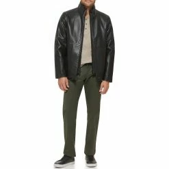 Men's Dockers Faux Leather Jacket with Quilted Bib -Outdoor Clothing Sales 5926055 ALT5