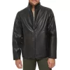 Men's Dockers Faux Leather Jacket with Quilted Bib -Outdoor Clothing Sales 5926055 Black