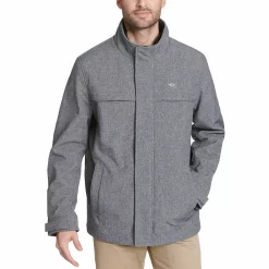 Men's Dockers Softshell Jacket with Quilted Bib -Outdoor Clothing Sales 5926056 Heather Gray
