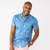 Men's Sonoma Goods For Life® Performance Button-Down Shirt -Outdoor Clothing Sales 5933019 Blue Tropical Island